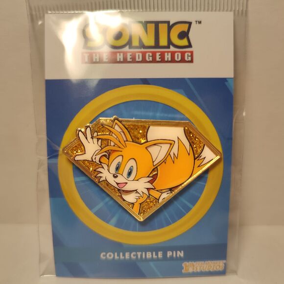 Sonic The Hedgehog Golden Series Enamel Pins Full Set Of 7 Chaos Emerald Badges - Picture 6 of 8